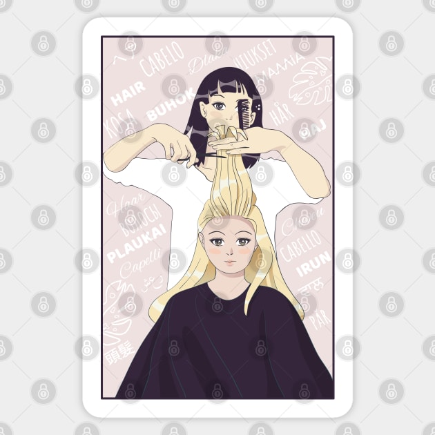 Hairdresser - Anime Style Sticker by Wlaurence